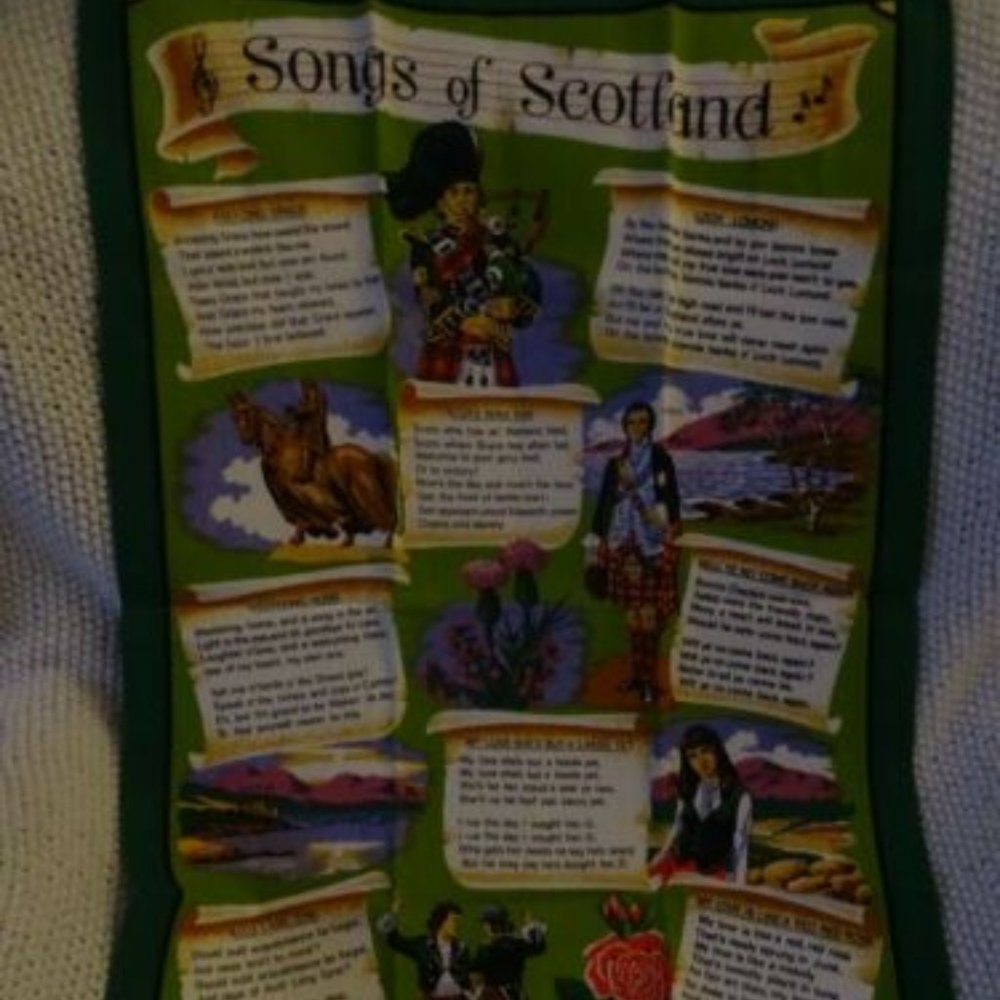 Songs Of Scotland Cotton Tea Towel By Glen Appin